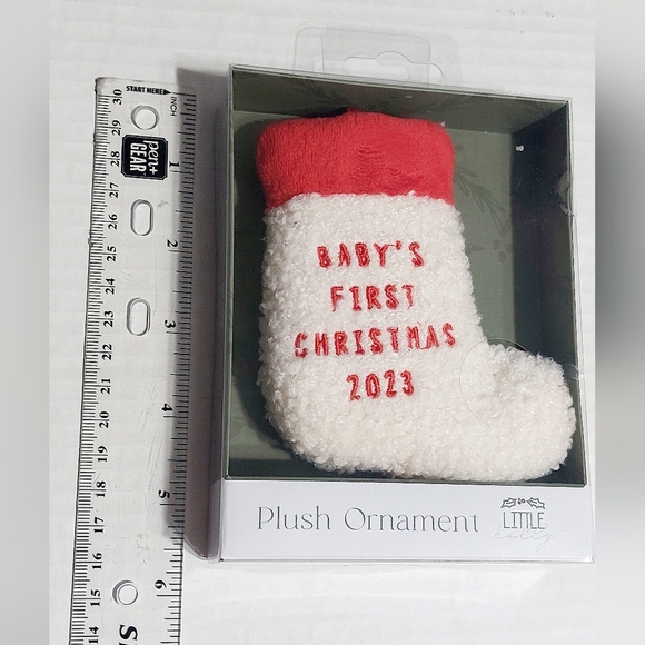 Little Holly "Baby's First Christmas 2023" Plush Stocking Ornament Keepsake - Picture 4 of 4